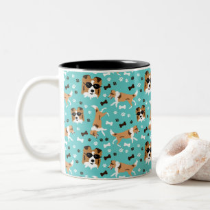 Shelties Shetland Sheepdogs Mini Collie Dog Two-To Two-Tone Coffee Mug