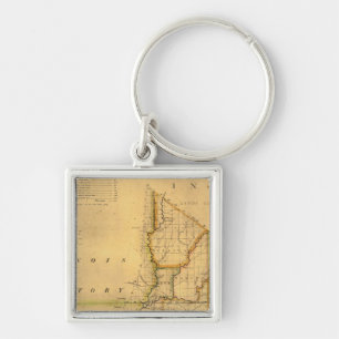 Shelton and Kensett's Map Of The State Of Indiana Keychain