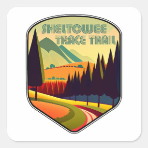 Sheltowee Trace Trail Kentucky Tennessee Colors Square Sticker