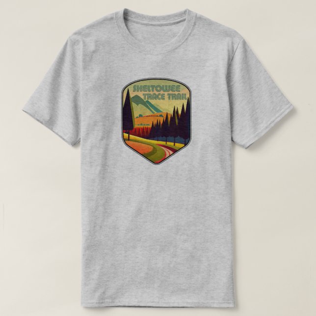 Sheltowee Trace Trail Kentucky Tennessee Colours T-Shirt (Design Front)