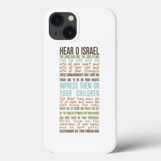 Shema prayer iPhone 13 case (Back)