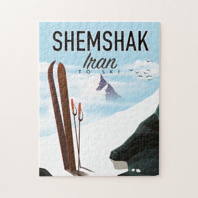 Shemshak Iran Ski poster. Jigsaw Puzzle (Vertical)