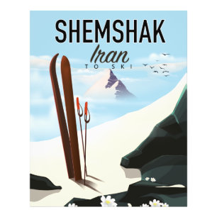 Shemshak Iran Ski poster. Photo Print