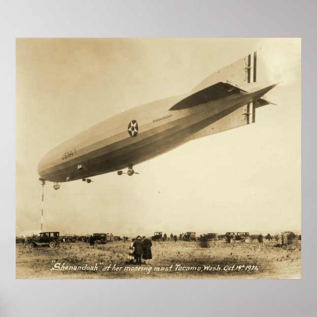 Shenandoah Blimp at Mooring Mast Poster (Front)