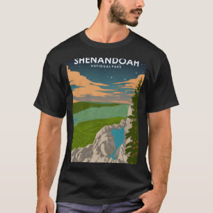 Shenandoah National Park at Night Vintage Minimal  T-Shirt