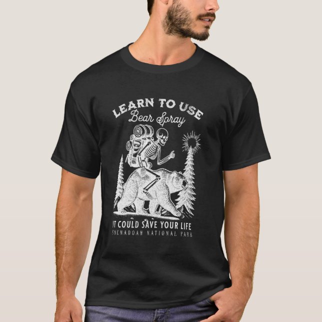 Shenandoah National Park Bear Spray Funny Hiking C T-Shirt (Front)