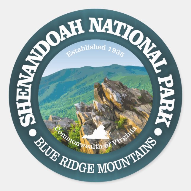 Shenandoah National Park Classic Round Sticker (Front)