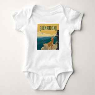 Shenandoah National Park Deer Baby Bodysuit