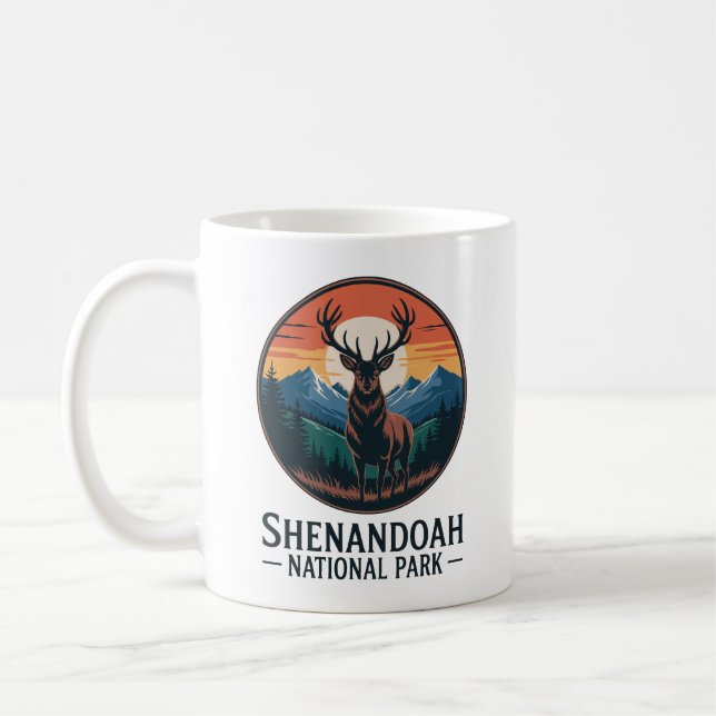 Shenandoah National Park Deer Emblem Coffee Mug (Left)