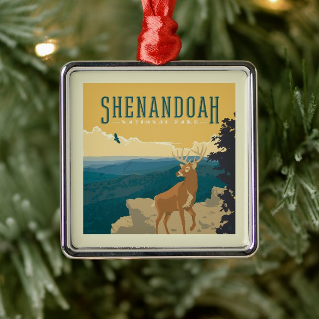 Shenandoah National Park | Deer Metal Ornament (Tree)