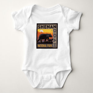 Shenandoah National Park   Mama Bear & Cubs Baby Bodysuit