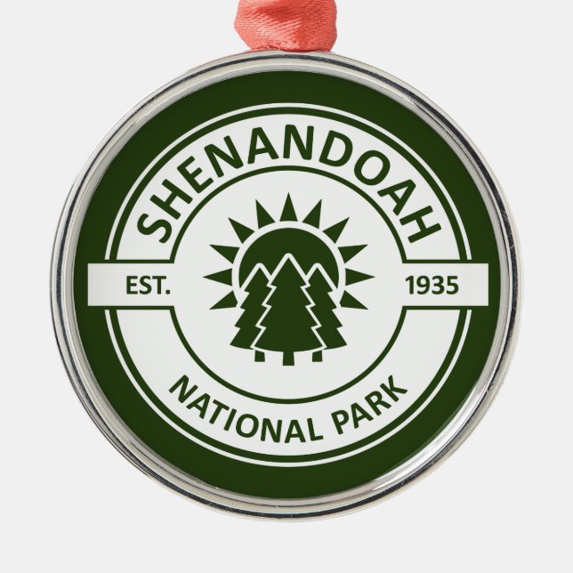 Shenandoah National Park Metal Ornament (Front)