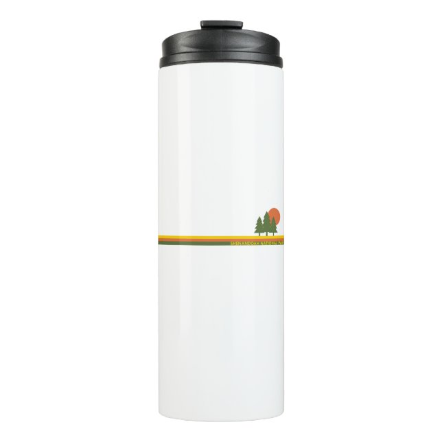 Shenandoah National Park Pine Trees Sun Thermal Tumbler (Front)