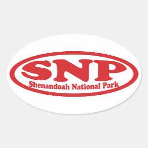 Shenandoah National Park rouge ovale autocollant