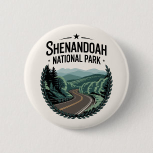 Shenandoah National Park Skyline Drive View Design 2 Inch Round Button