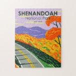Shenandoah National Park Skyline Drive Virginia  Jigsaw Puzzle<br><div class="desc">Shenandoah vector artwork design. The Skyline Drive runs its length,  and a vast network of trails includes a section of the long-distance Appalachian Trail.</div>