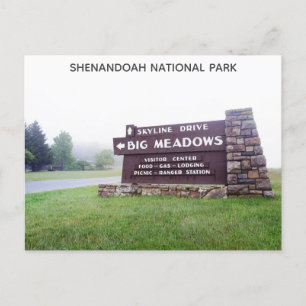 Shenandoah National Park Skyline Drive Virginia Postcard