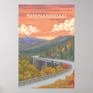 Shenandoah National Park Travel Poster