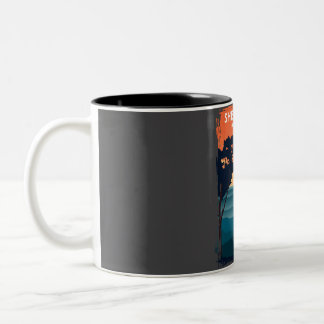 Shenandoah National Park Travel Poster Two-Tone Coffee Mug
