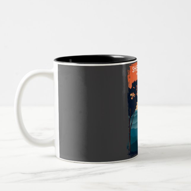 Shenandoah National Park Travel Poster  Two-Tone Coffee Mug (Left)