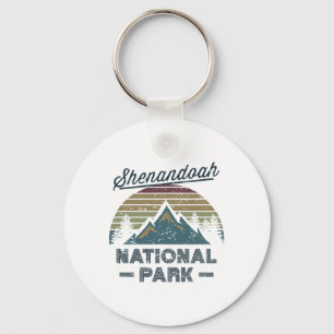 Shenandoah National Park Vintage Sunset Love Hikin Keychain