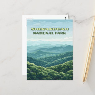 Shenandoah National Park Virginia Blue Ridge Retro Postcard