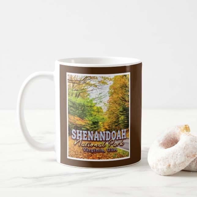 SHENANDOAH NATIONAL PARK - VIRGINIA UNITED STATES COFFEE MUG (With Donut)