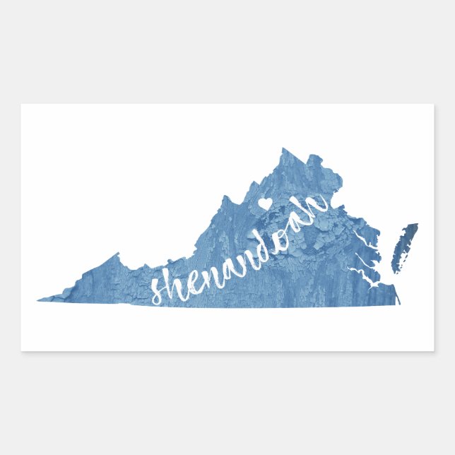 Shenandoah National Park Virginia Wood Grain Sticker (Front)