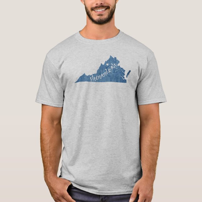 Shenandoah National Park Virginia Wood Grain T-Shirt (Front)