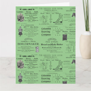 Shenandoah Pennsylvania Vintage Advertising 1880's Card