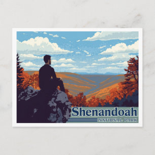 Shenandoah Skyline Drive Fall Art Postcard