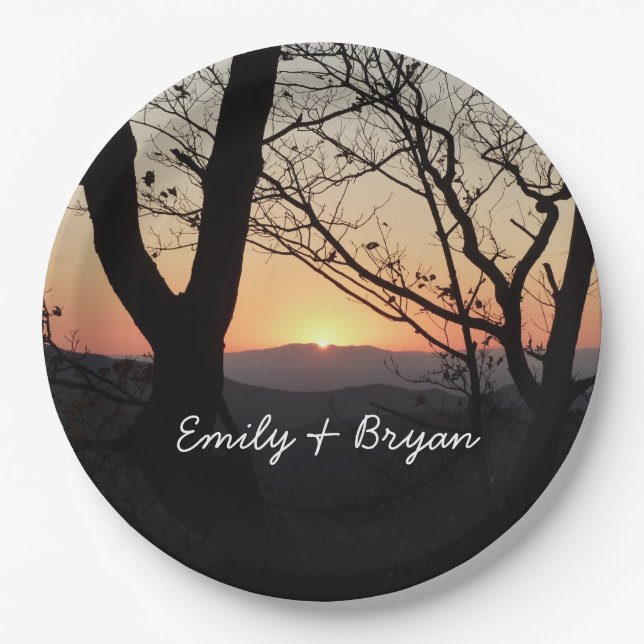 Shenandoah Sunset National Park Landscape Paper Plate (Front)