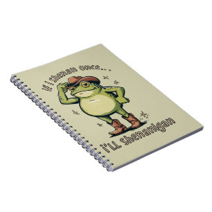 Shenanigan Funny Mental Health Frog Notebook