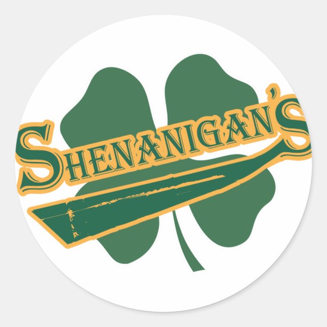 Shenanigan's Classic Round Sticker (Front)
