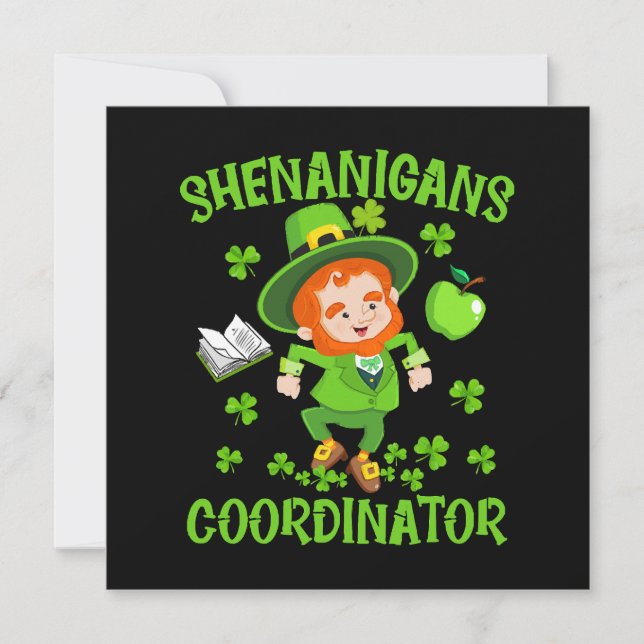 Shenanigans Coordinator Funny Teacher St Patrick's (Front)