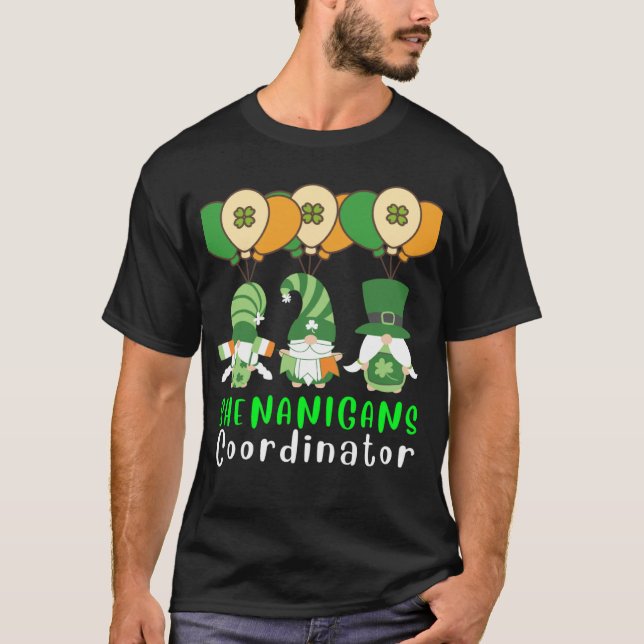Shenanigans Coordinator Leprechaun Unicorn Dabbing T-Shirt (Front)