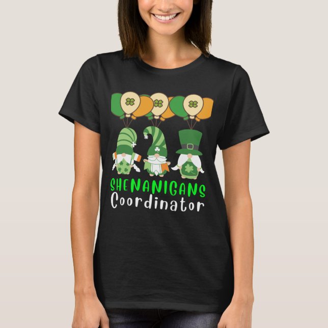 Shenanigans Coordinator Leprechaun Unicorn Dabbing T-Shirt (Front)