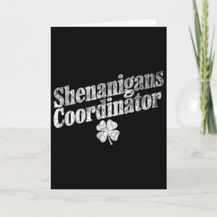 Shenanigans Coordinator Matching Teacher St Patric Card