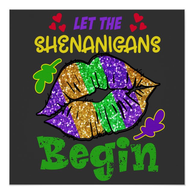 Shenanigans Coordinator Shirt | Women's Shamrocks  Poster (Front)