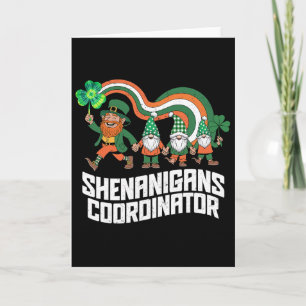 Shenanigans Coordinator St Patrick’s Day Gnome  Card