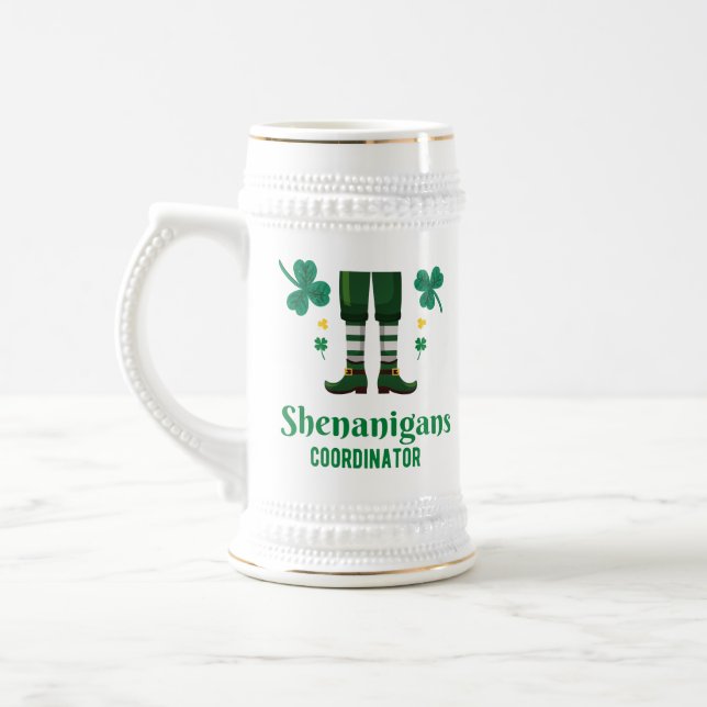 Shenanigans Coordinator St. Patrick's Day Beer Stein (Left)