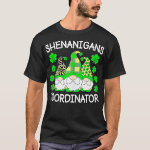 Shenanigans Coordinator St Patricks Day Green Gnom T-Shirt