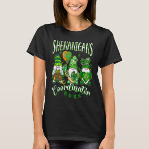 Shenanigans Coordinator  Teacher Gnome St Patrick' T-Shirt