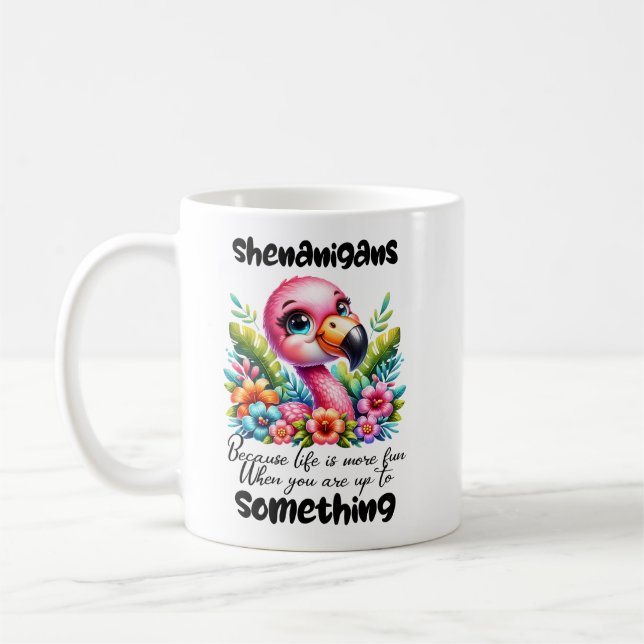 Shenanigans Flamingo Mug (Left)
