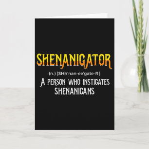 Shenanigans Funny Trouble Maker Saint Patricks  Card