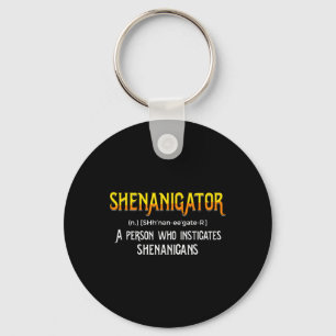 Shenanigans Funny Trouble Maker Saint Patricks  Keychain