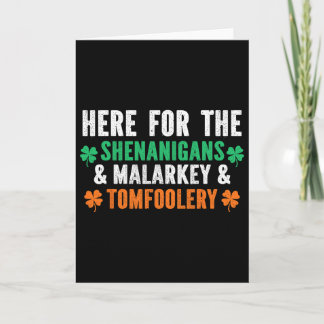 Shenanigans Malarkey And Tomfoolery Funny St Patri Card