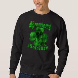 Shenanigans & Malarkey Skull Shamrock St Patrick S Sweatshirt