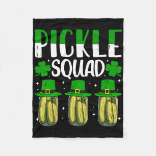 Shenanigans Pickle Squad St Patricks Day Matching Fleece Blanket