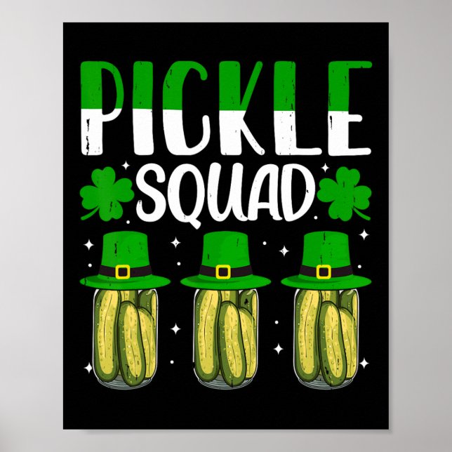 Shenanigans Pickle Squad St Patricks Day Matching  Poster (Front)